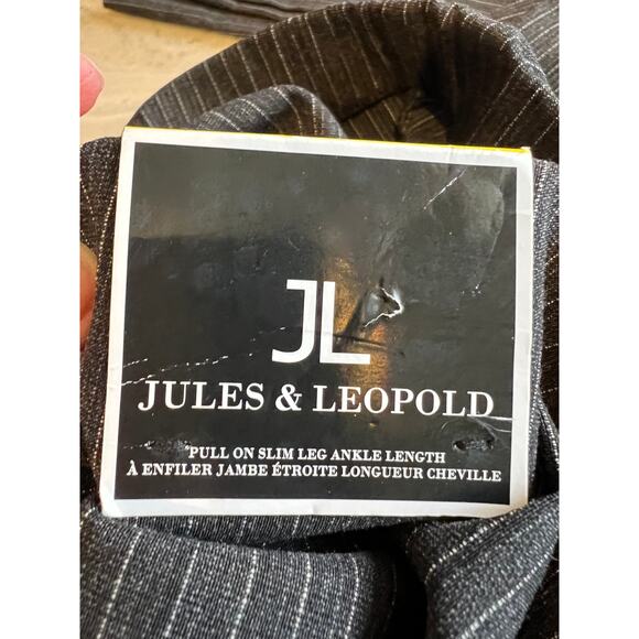 Jules & Leopold gray pinstripe work pants 16W - Picture 4 of 7